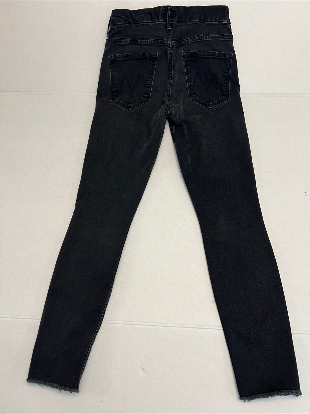 MOTHER THE PIXIE ANKLE FRAY BLACK SKINNY JEANS IN NOT GUILTY WASH SIZE 27 - Picture 2 of 13